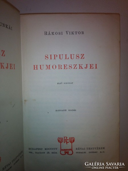 Rákosi Viktor: Sipulusz humoreszkjei (1903)