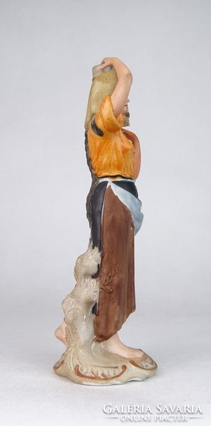 0M712 Biszkvit porcelán vízhordó lány figura 23 cm