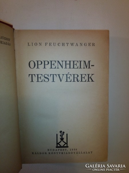 Lion Feuchtwanger: Oppenheim-testvérek (1935)