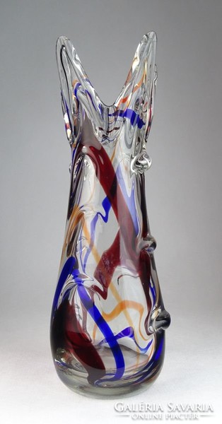 0N040 Fújtüveg BOHEMIA művészi üveg váza 34 cm