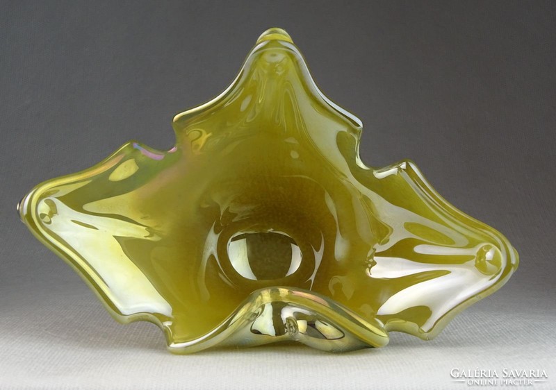 0N053 Fújt üveg irizáló művészi üveg hamutál
