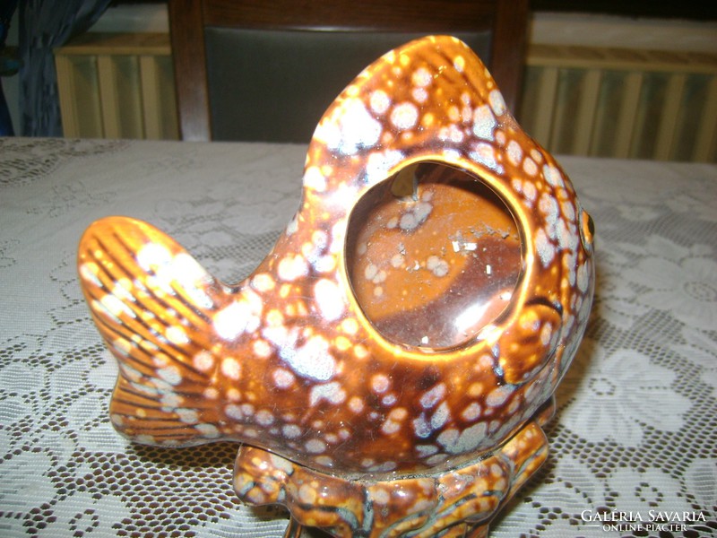Ceramic fish candle holder