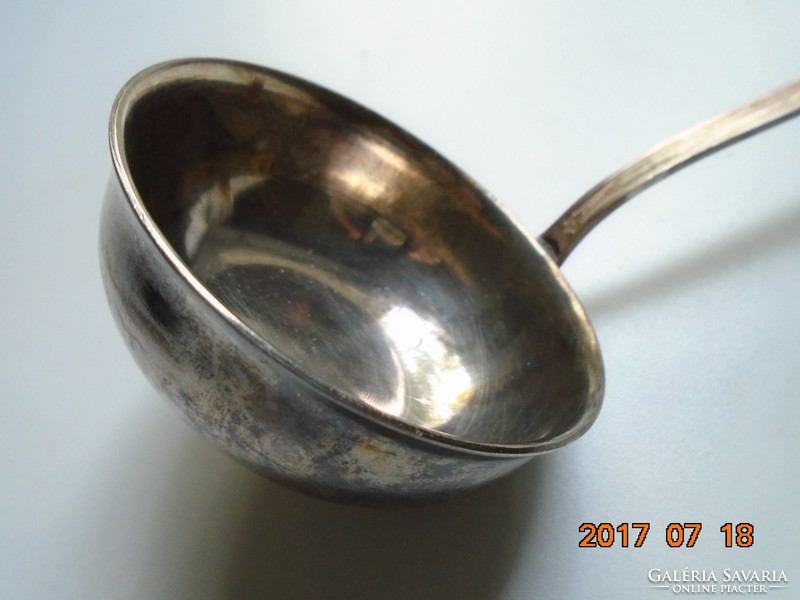 Giant, spectacular, Soviet Russian silver-plated alpaca ladle, ladle 30 cm 200 g