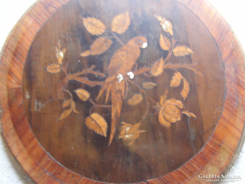 Antique inlay, furniture insert or other decoration, wall decoration, with mother-of-pearl inlay
