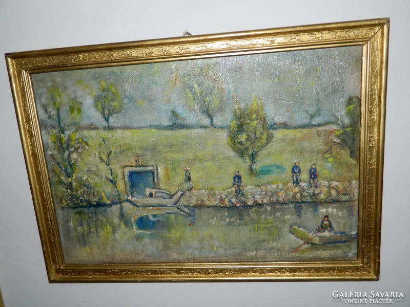 Horváth Lajos - folyóparton festény - csak 1 hónapig a Galérián