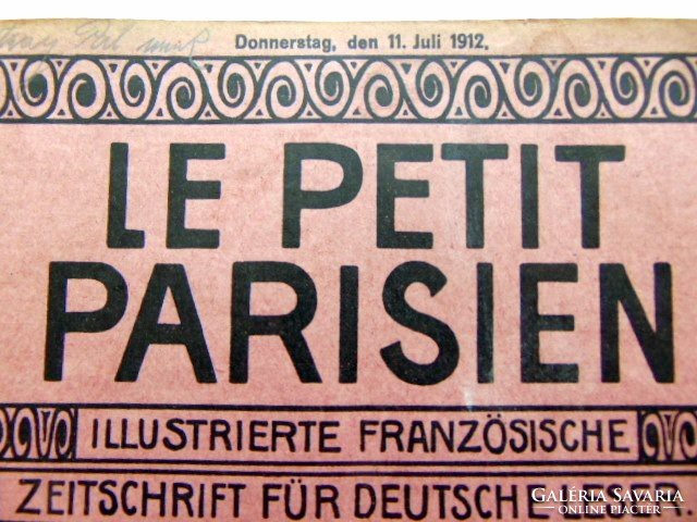 LE PETIT PARISIEN	1912	július	11 RÉGI ÚJSÁG
