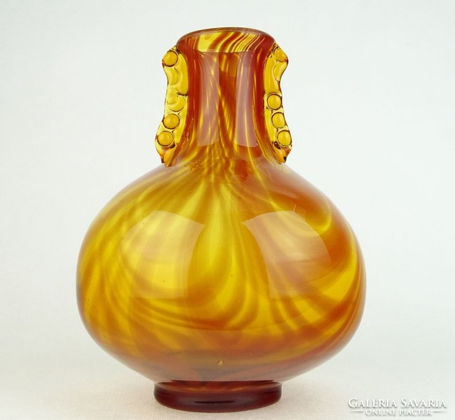 0N650 Fújtüveg BOHEMIA művészi üveg váza 25.5 cm