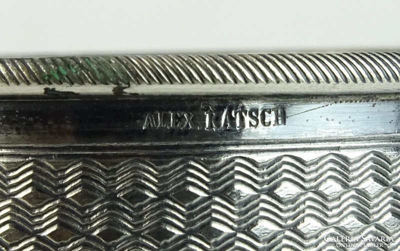 0N489 Antik ezüstözött Alexander Katsch kínáló