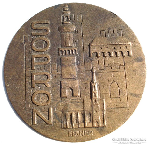 Sopron plaque copper large size 93x2 mm