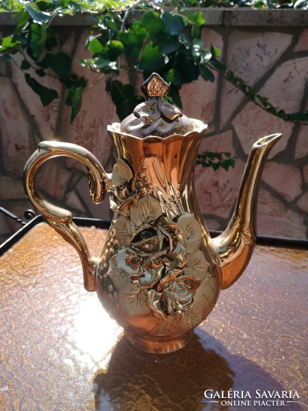 Gilded rose coffee spout
