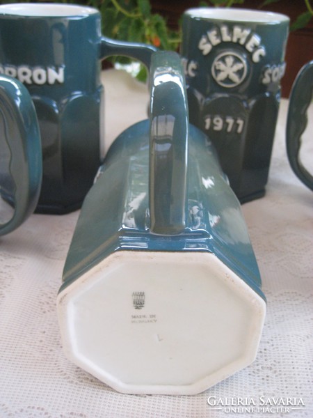 Selmecbánya-miskolc-sopron university commemorative mugs, Zsolnay product