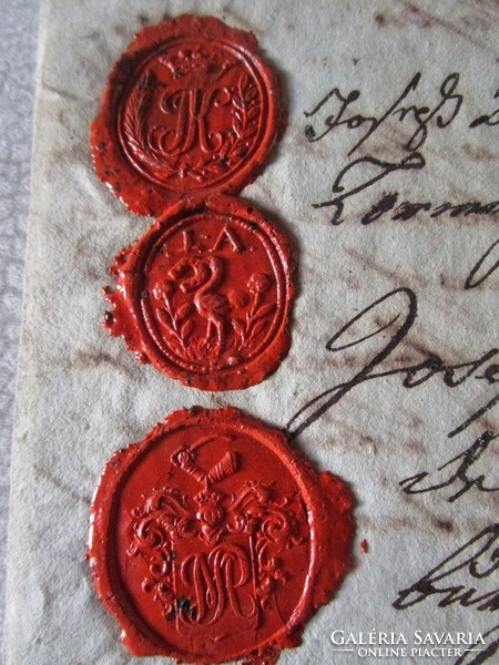 Magyaróvár mosonmagyaróvár 1809 document document certificate document manuscript wax seal