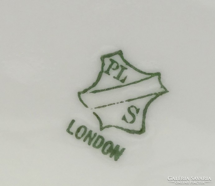 0M004 Antik porcelán teáscsésze pár PL S LONDON