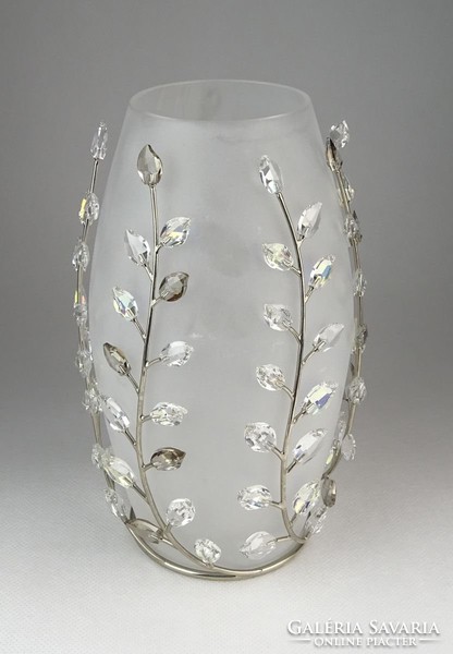0O276 Olasz művészi design üveg váza 19.5 cm