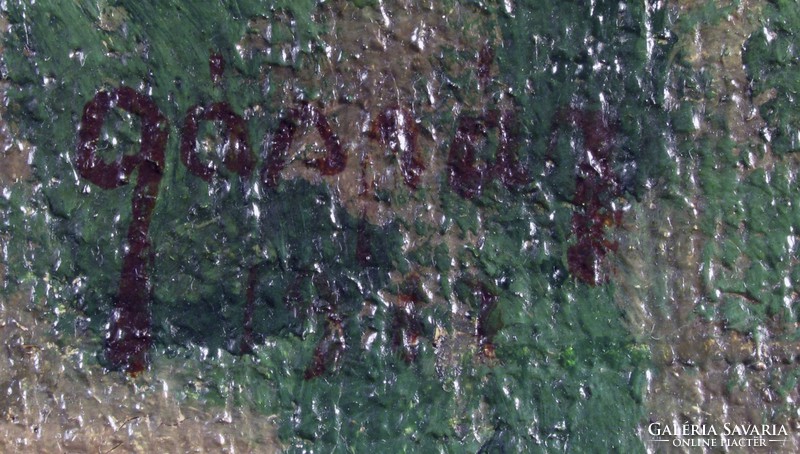 Gáspár J. jelzéssel : Tóparti fák 1907