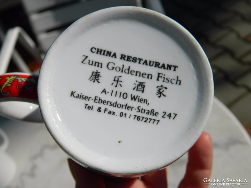 Kínai étterem : Zum Goldenen Fisch - ből bécsi bögre
