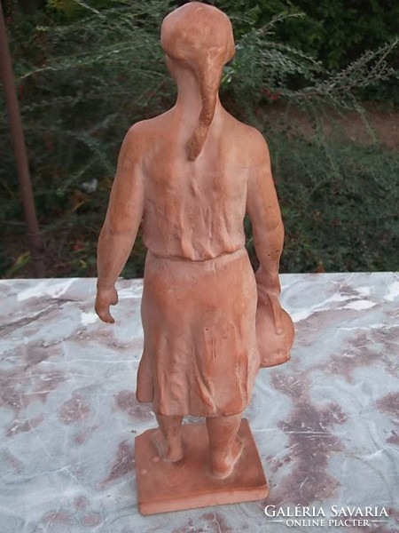 Somogyi a. 1955 Terracotta figurine of a girl with a jug, sculpture