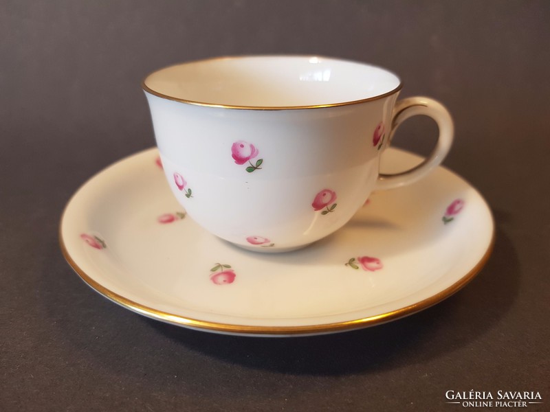 Szépséges Augarten Wien bécsi rózsás lehelet finom, vékony porcelán mokkás csésze
