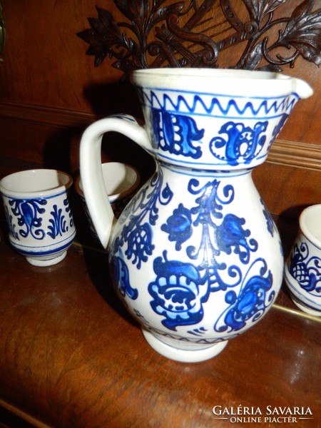 János Józsa corundum: corundum ceramic set with pouring cups