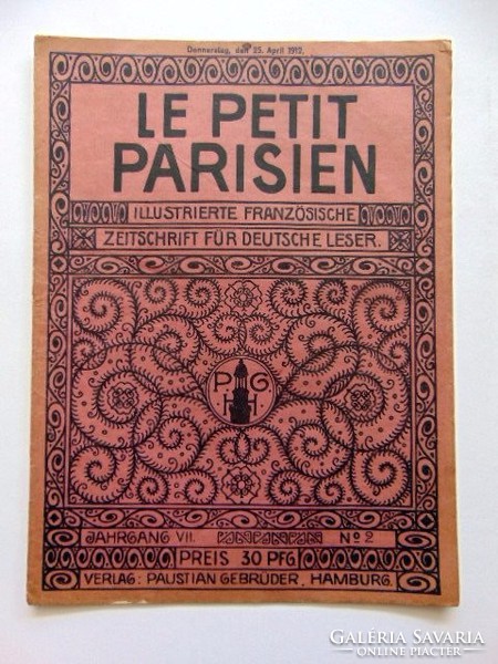 LE PETIT PARISIEN	1912	április		25		RÉGI ÚJSÁG	323