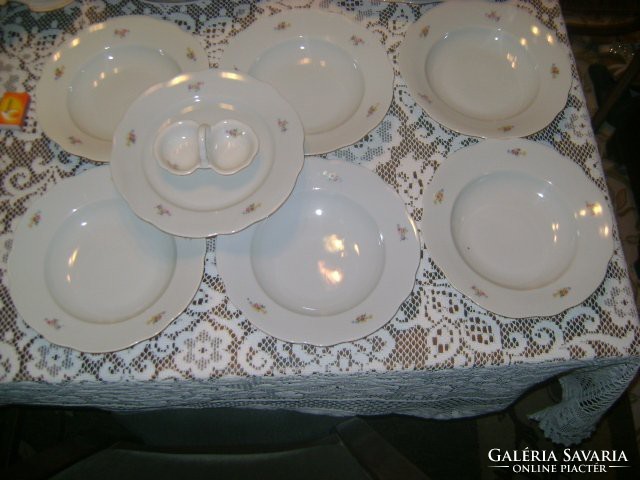 Existing pieces of old Zsolnay tableware together