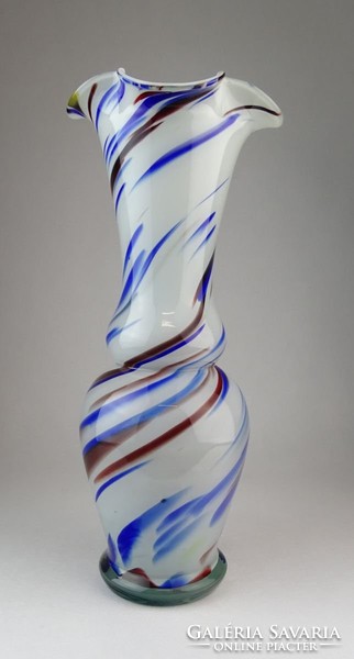 0O425 Régi muránói művészi üveg váza 32.5 cm