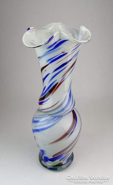 0O425 Régi muránói művészi üveg váza 32.5 cm