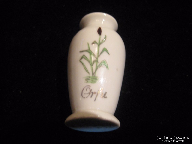 Hollóházi  porcelán  , Orfűi  emlék kis  váza  51  mm