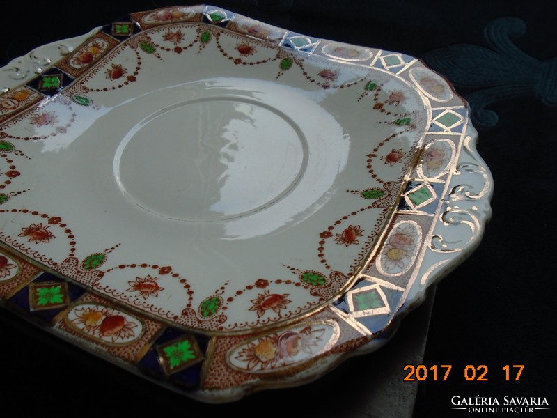 Antique English Imari pattern hand painted gilt bowl marked jh middleton&co sandon