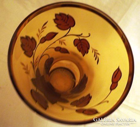 Gilded crystal glass vase