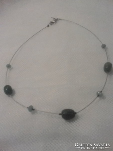 Silver chain (necklace) with turquoise