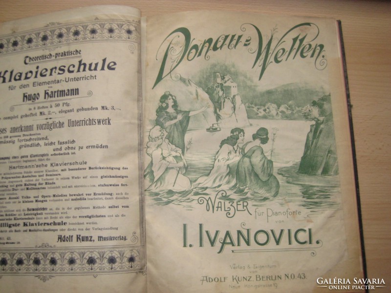 Sheet music from the 1910s, 150 pages, 27 x 34 cm