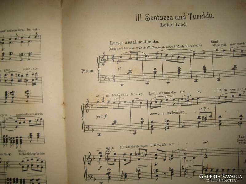 Music für alle .  Zene mindenkinek  , 1910   Mascagni  Cavalléria  Ructicona