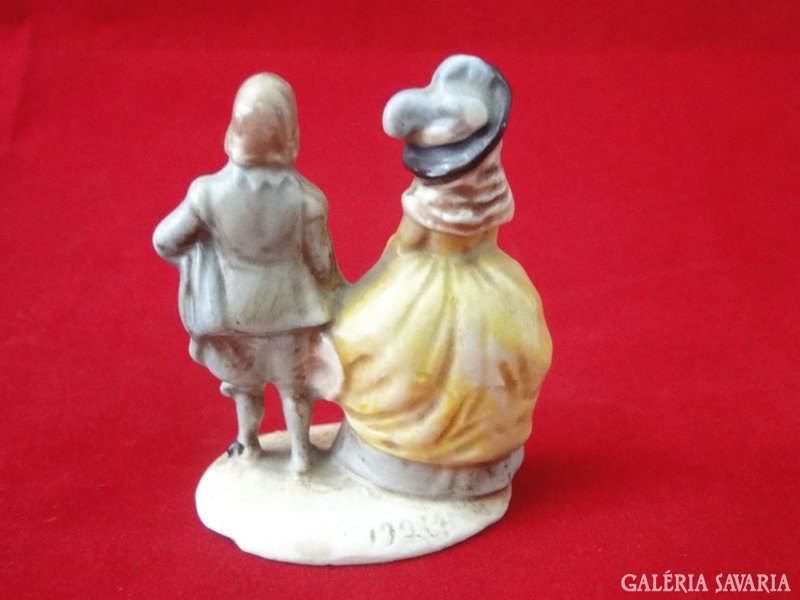 8650 Régi német barokk főúri porcelán miniatúra