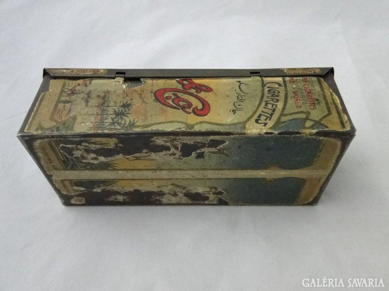 6522 Antik pléh doboz cigarettás doboz
