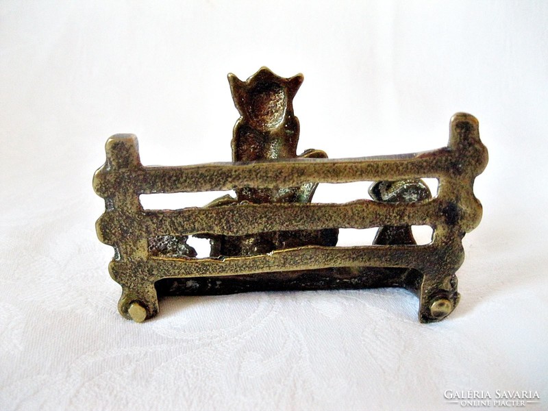 Beautiful copper napkin holder with goblin pattern