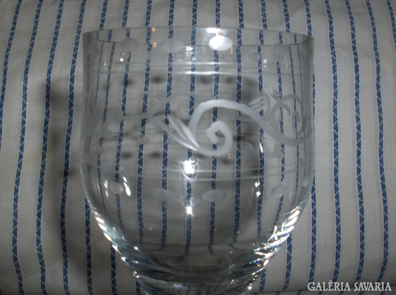 Gyönyörű talpas üveg kehely - 17 cm - gyűjtői