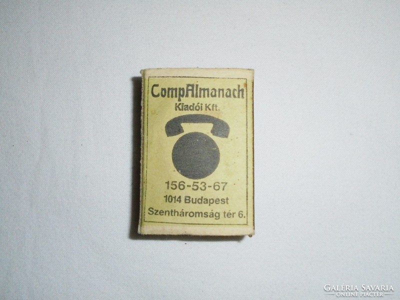 Retro reklám gyufa gyufásdoboz - Ipari Almanach , CompAlmanach Kiadói Kft. - 1980-as évekből