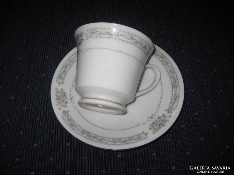 Teás csésze  , alátéttel  , finom kínai porcelán , jelzett