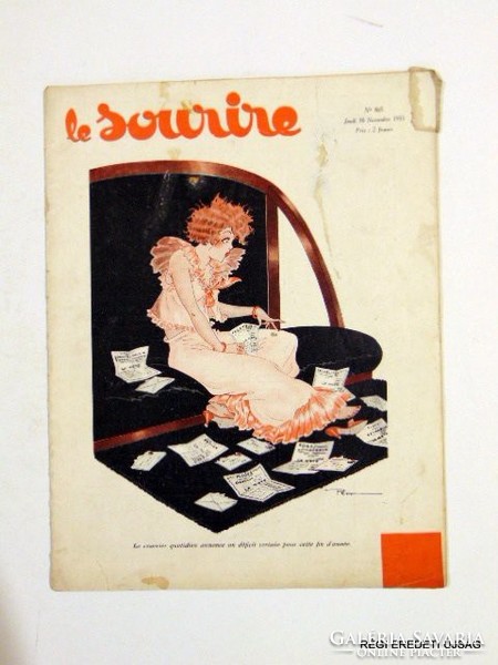 1933 november 30 LE SOURIRE (A MOSOLY) RÉGI EREDETI FRANCIA ÚJSÁG 3621
