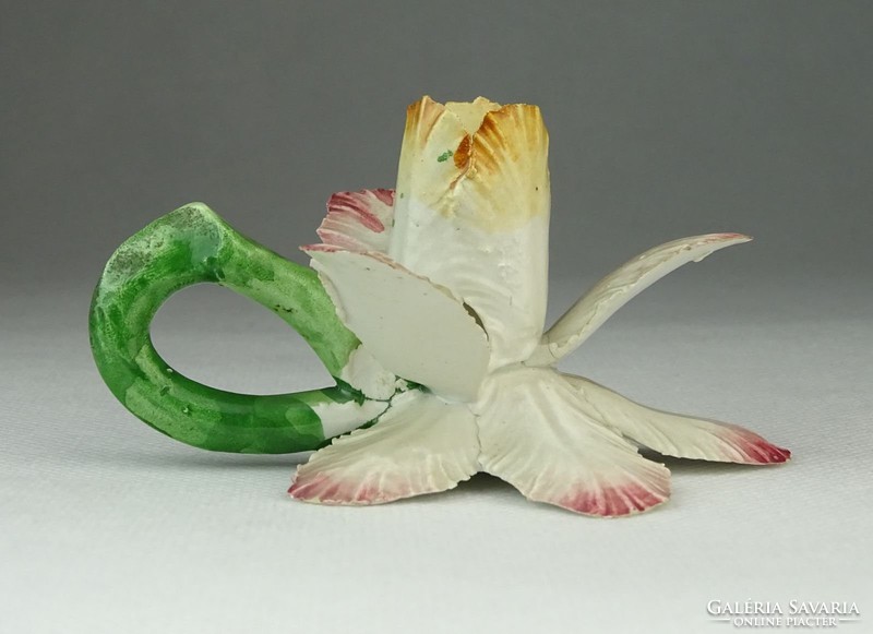0P416 Antik porcelán virág