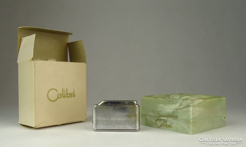 0P825 Régi fém gázos COLIBRI öngyújtó dobozában