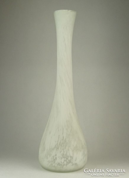 0P896 Régi nagyméretű fújt üveg váza 49 cm
