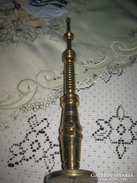 Turned TV tower model made of brass, 25 cm from the 60's
