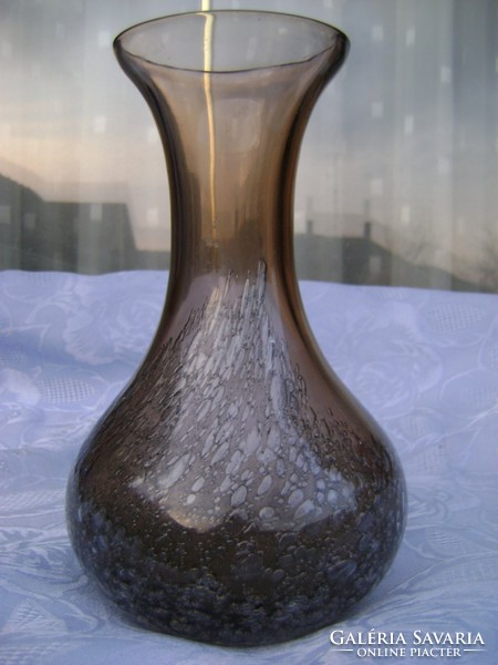 Muránoi egyedi buborék üveg váza hibátlan!!!