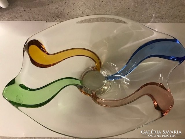 Bohemia glass bowl, Frantiseks Zem design from the 70s