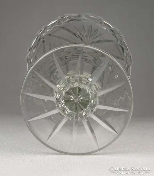0P034 Régi kehely alakú kristály váza 20 cm