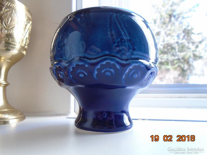 Very rare rosenthal bjorn wiinblad cobalt blue cup embossed studio line