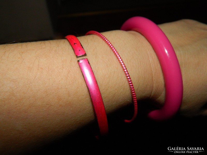 Pink charm bracelets