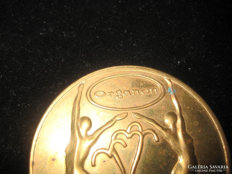 Az Olimpia jelszava  :  gyorsabban -magasabban .-erősebben   , bronz érme  60 x 4 mm